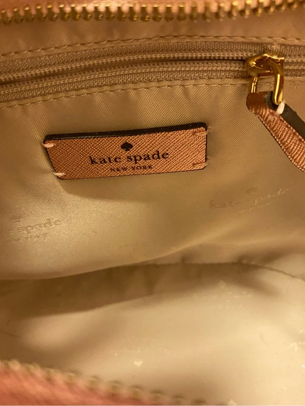 kate spade rose gold glitter tote